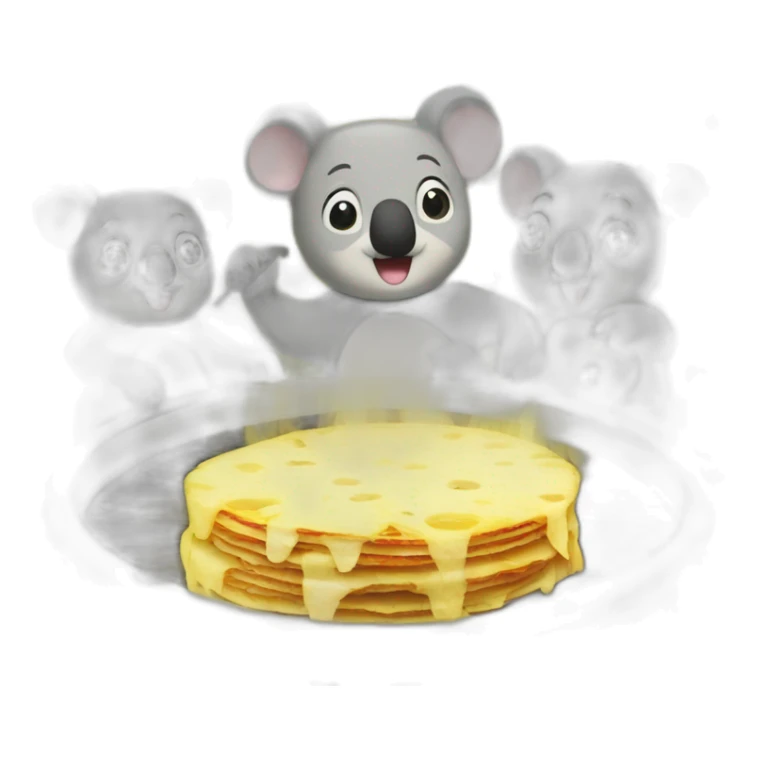 Raclette party with koala happy sticker