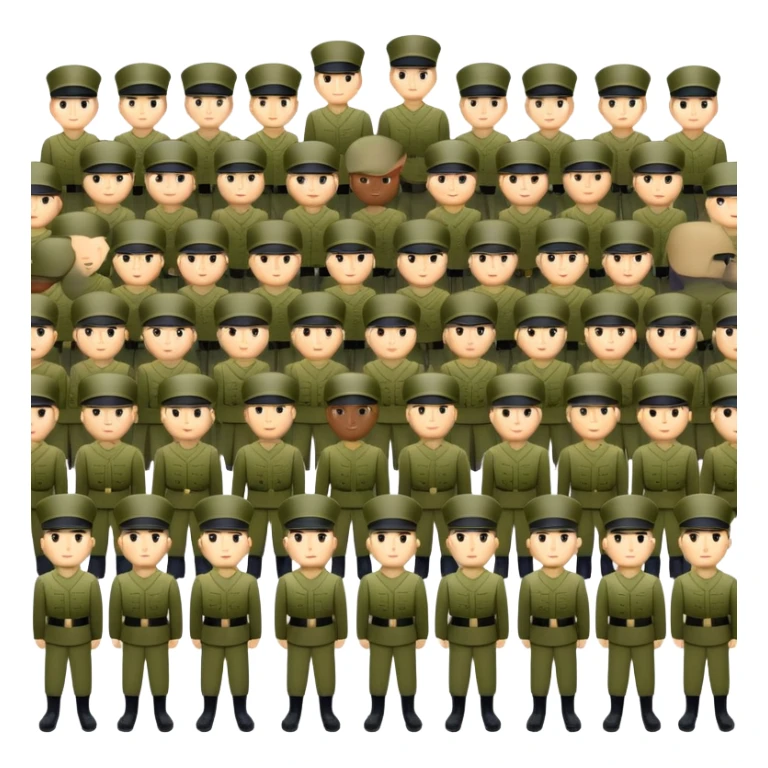 Army of soldiers sticker