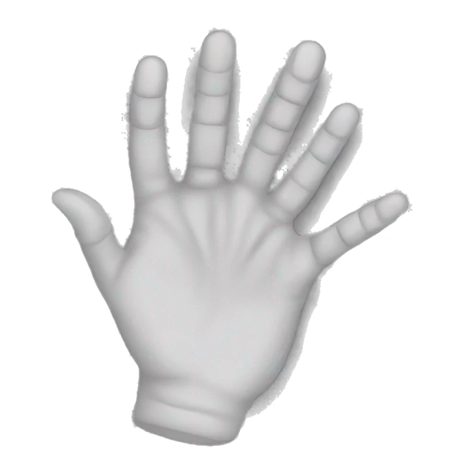 a hand like this ✋ but the ring finger and the tumb is together sticker