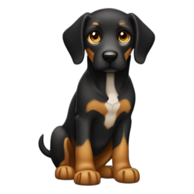 Canne corso italiano perro negro con ojos color miel sticker