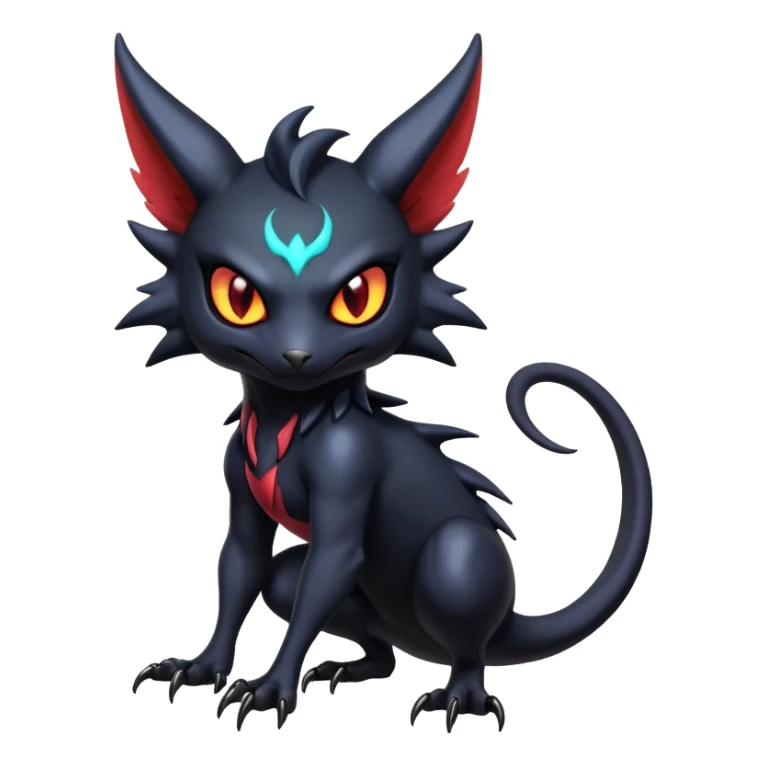 Shiny Epic Badass Gothic Noibat-Salandit-Litten-Hybrid sticker
