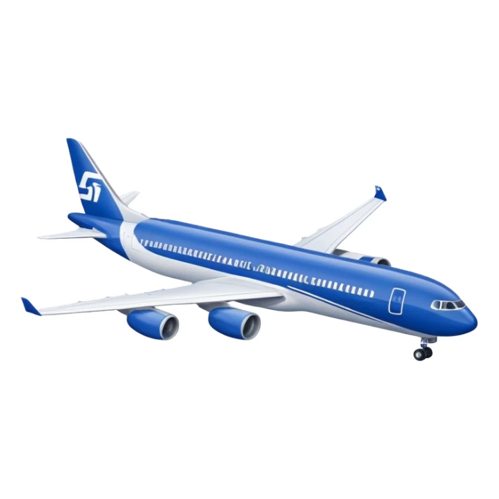 Scandinavian Airlines airplane with blue and white colors sticker