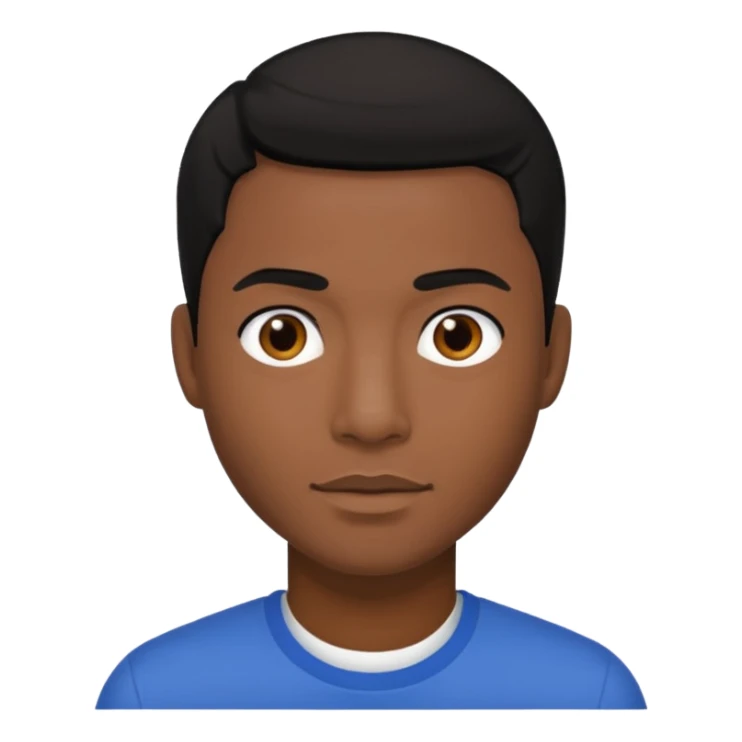 Kevon Edmonds with black hair sticker