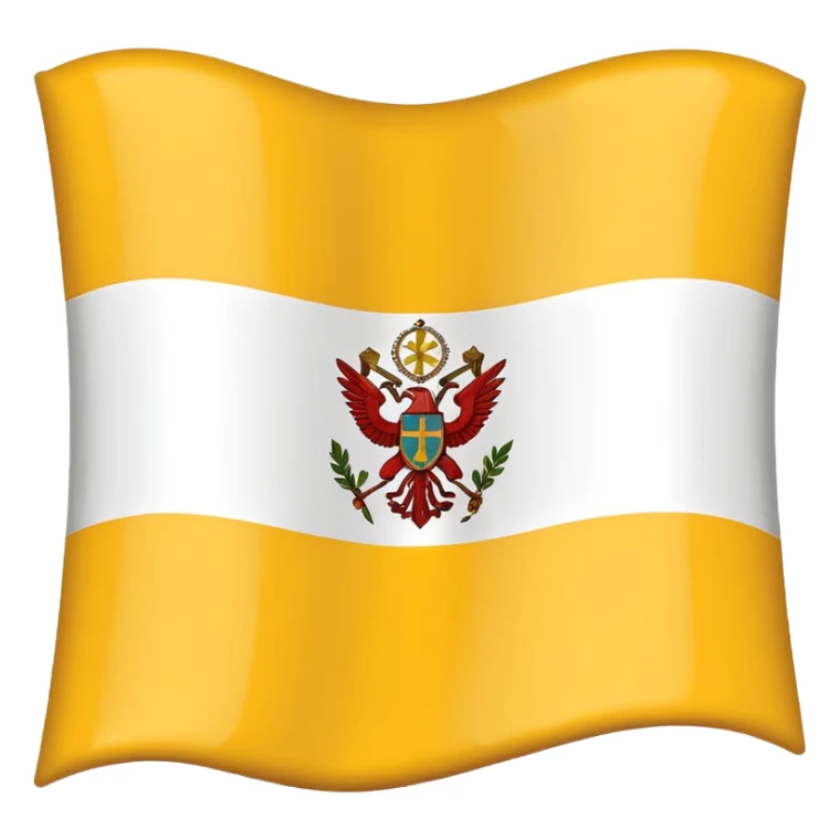 Realistic Vatican City flag vertical bicolour yellow and white sticker