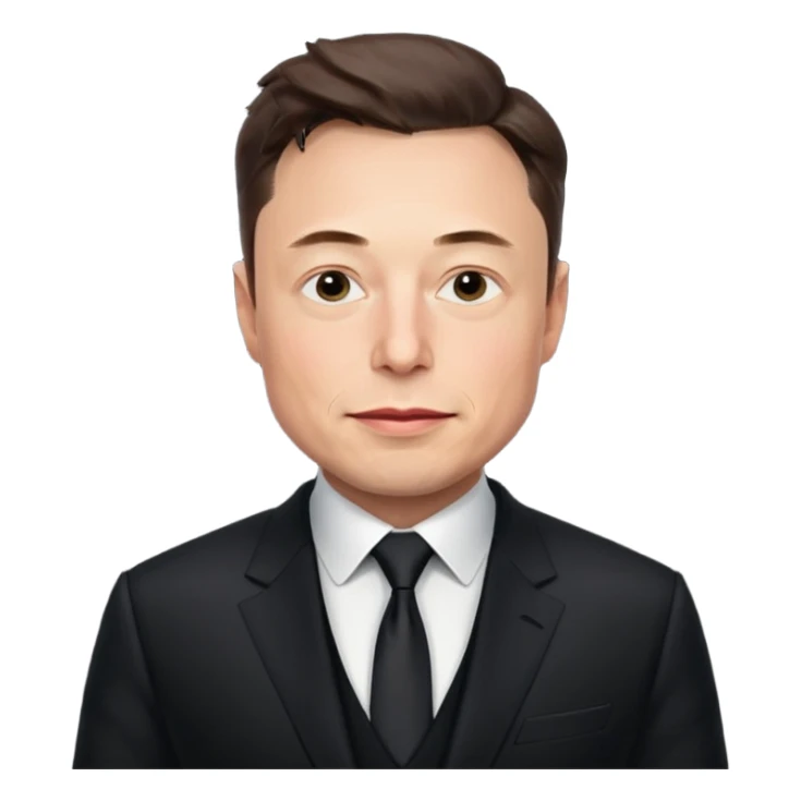 elon musk in suit sticker
