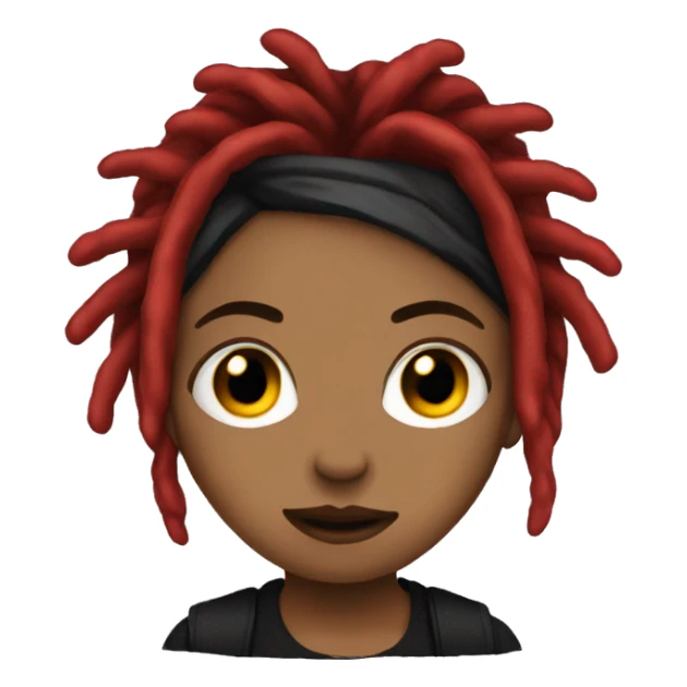 Emo with brown skin and red dreads female add piercing sticker