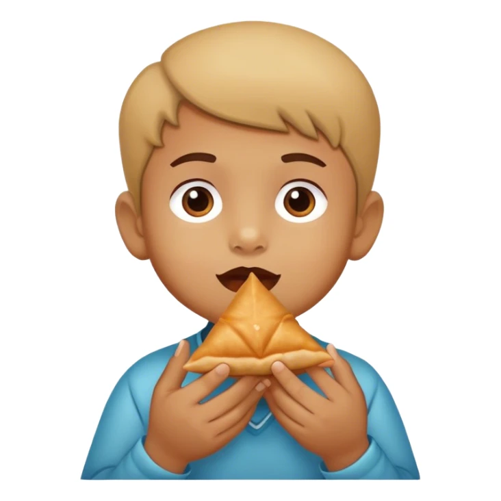 Little kid eating. Sambosa sticker