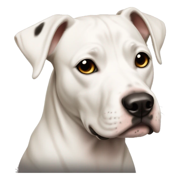 Dog mix of pitbull and lab white with black markings  sticker