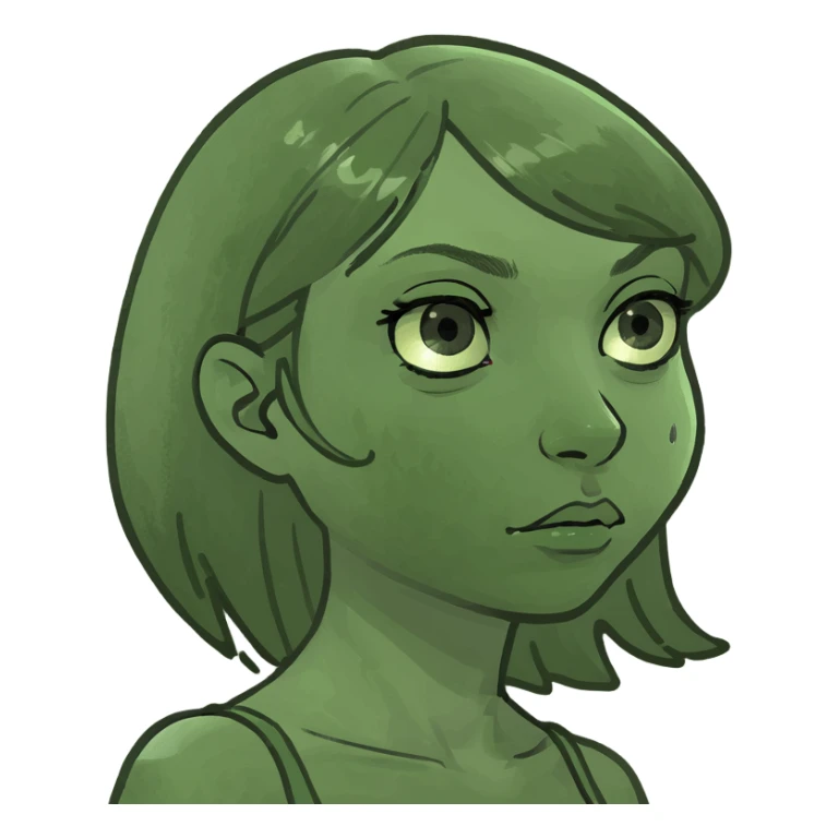 Black girl giving a side eye sticker