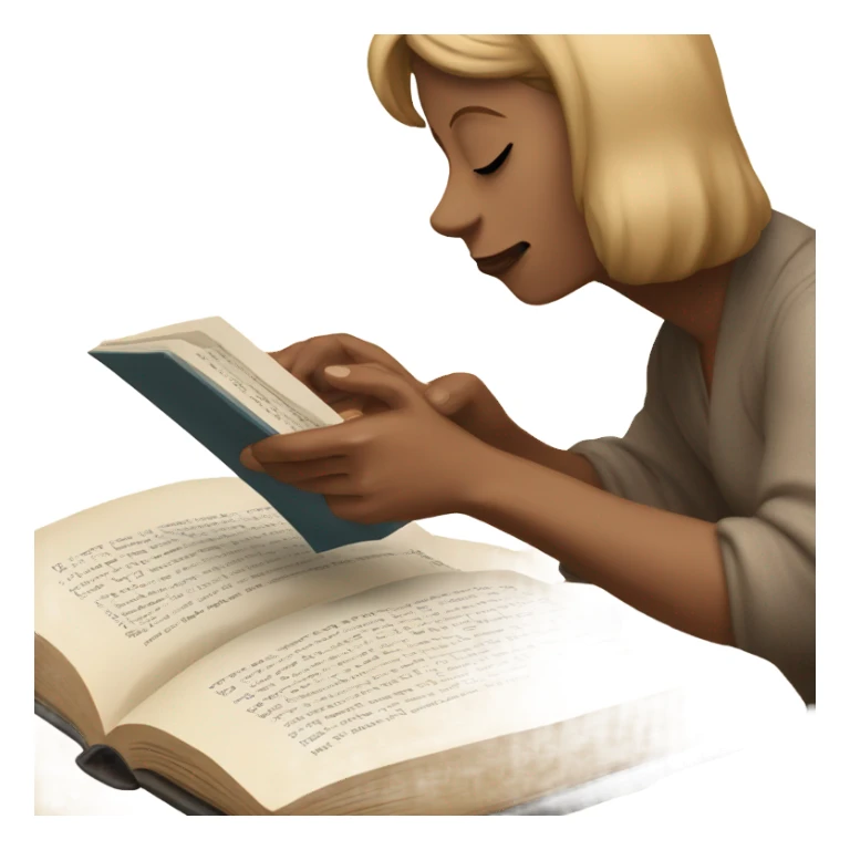 Dog reading a book but woman blocking the words sticker