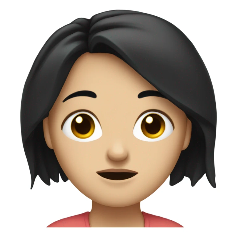 a white woman with black hair crying  sticker