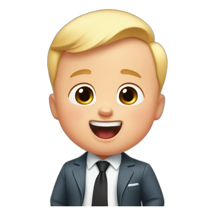 the boss baby is laughing really loud sticker