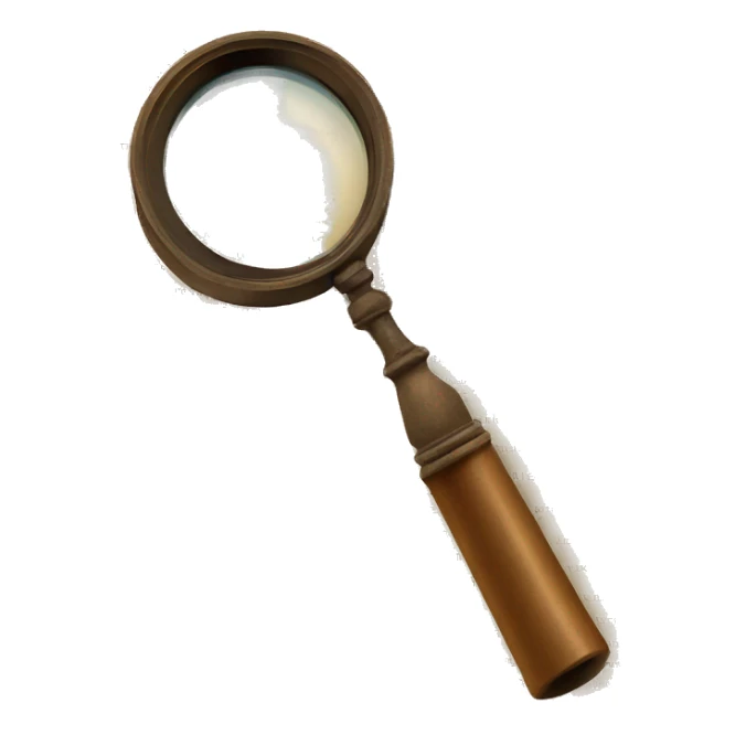 vintage open book with magnifying glass sticker