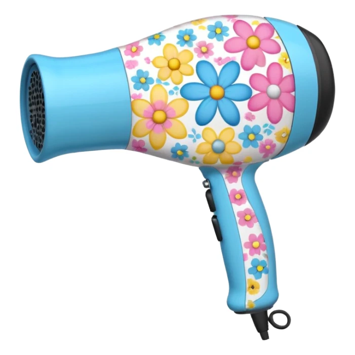 Cute Hair dryer, different flower designs and pattern sticker