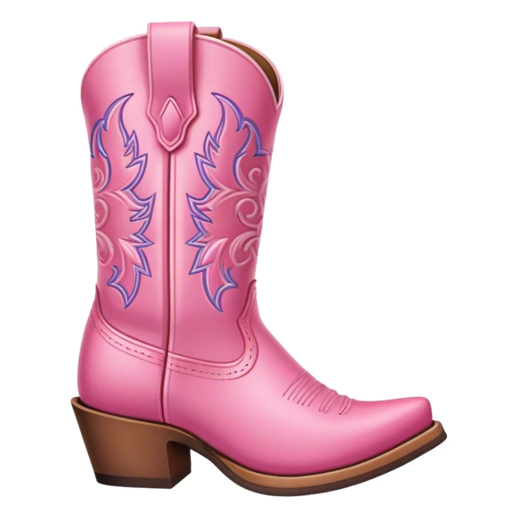 Pink cowgirl boots sticker