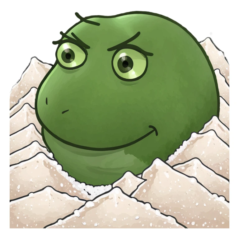 Face with pile of salt  sticker