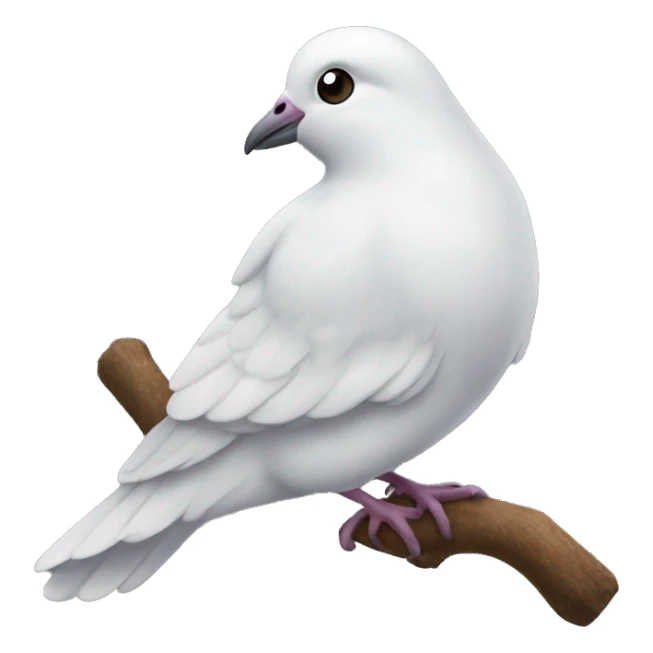 The exact apple dove emoji but looking the opposite way  sticker
