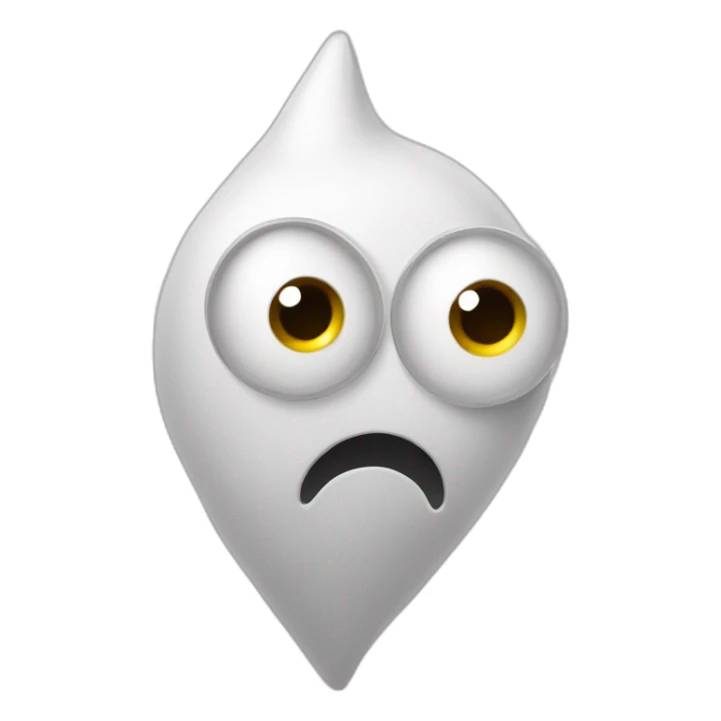 white pointy with two holes for the eyes sticker