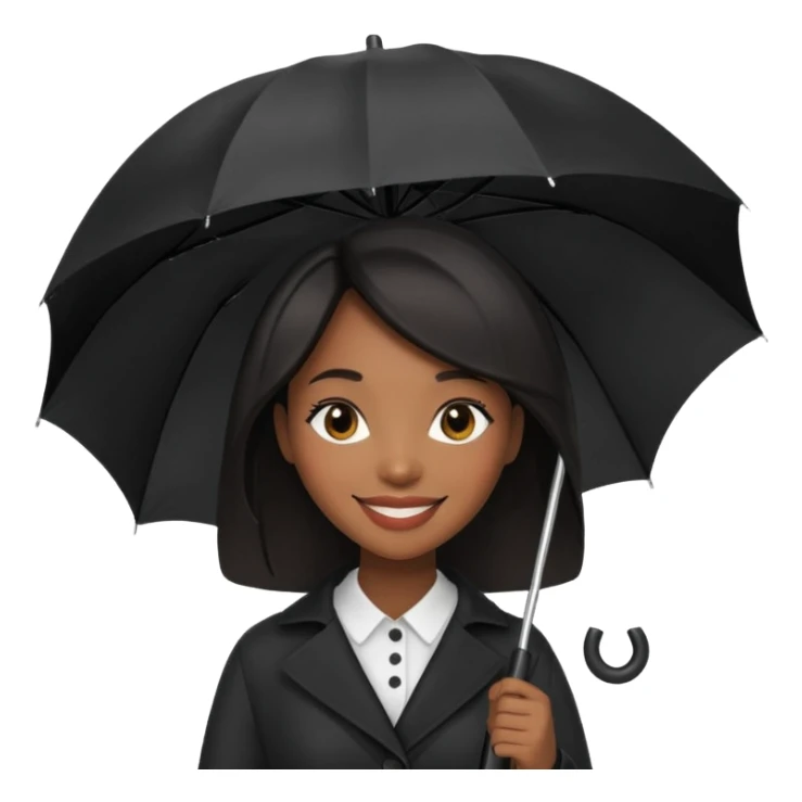 HOLDİNG UMBRELLA BLACK WOMAN sticker
