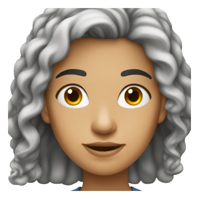 Mulher, branca, cabelo no ombro sticker