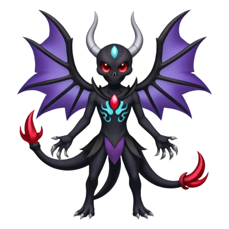Gothic evil Duskull-Darkrai-Lunala-Dhelmise-fusion (full body) sticker