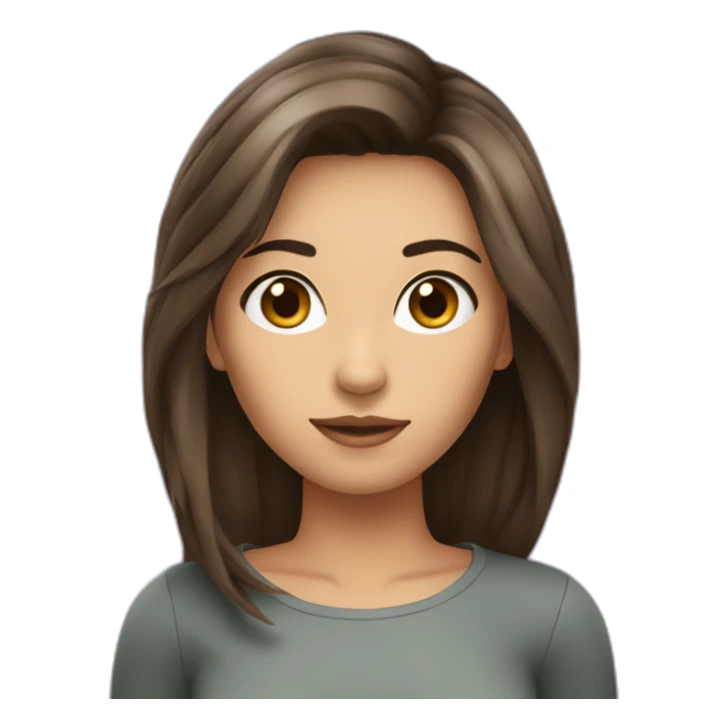 Femme brune cheveux long qui se maquille les yeux  sticker