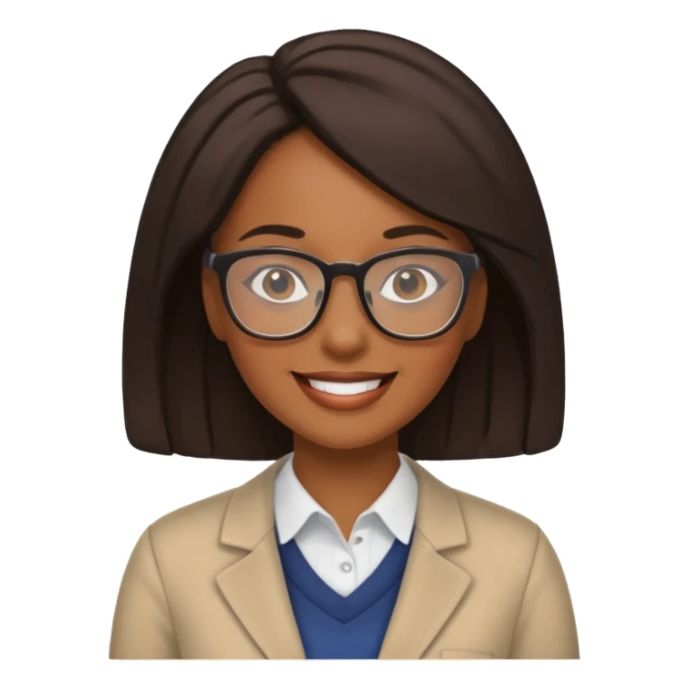 Black female teacher sticker