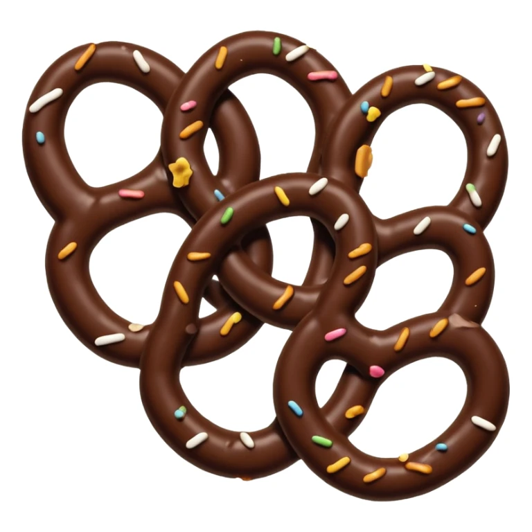  chocolate dipped pretzels with dark chocolate drizzle  sticker