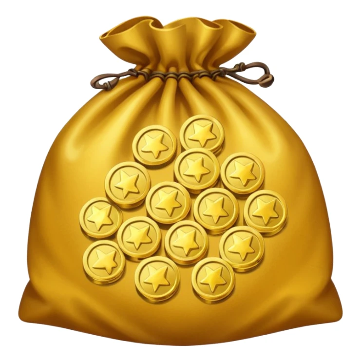 a bag of money and interest on it sticker