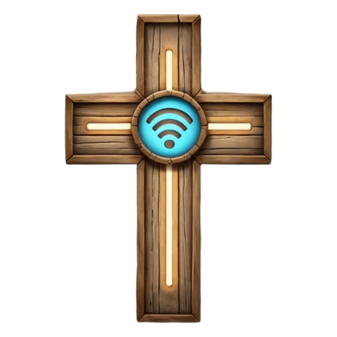 Wi-Fi and a cross sign nearby sticker