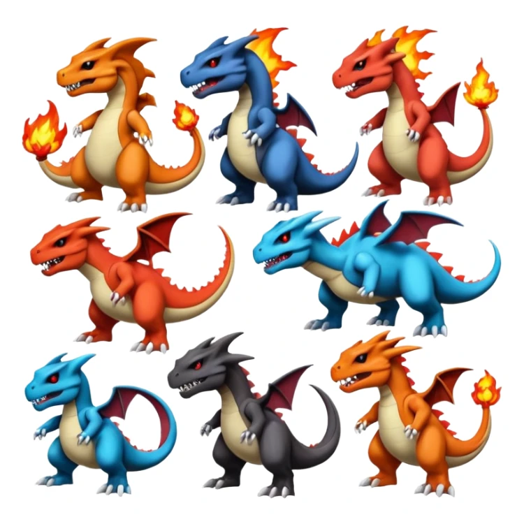 Futuristic Marowak-Charizard-Charmeleon-Duskull-Darkdramon-fusion sticker