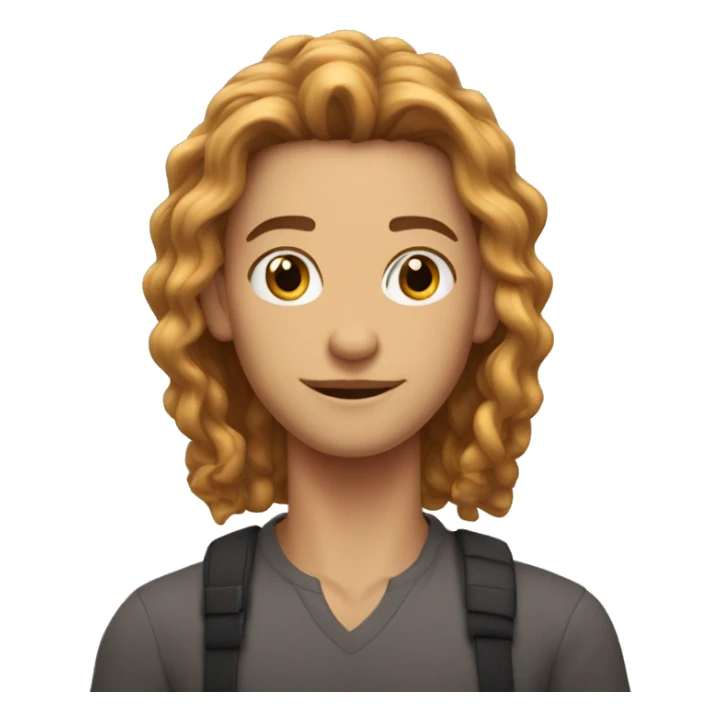 Homem de pele clara, cabelo ralo, rosto marcado e sem barba  sticker