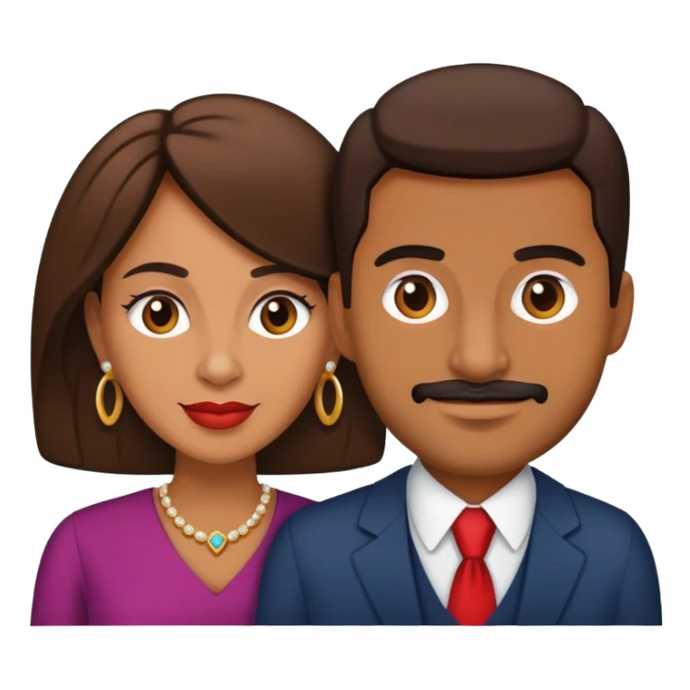 Rich brownskin wife and husband  sticker