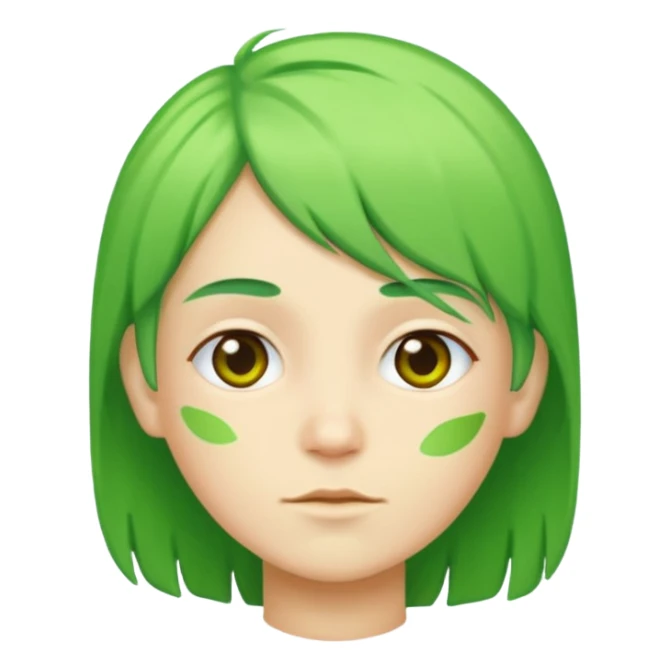 Lime guy and green hair  sticker
