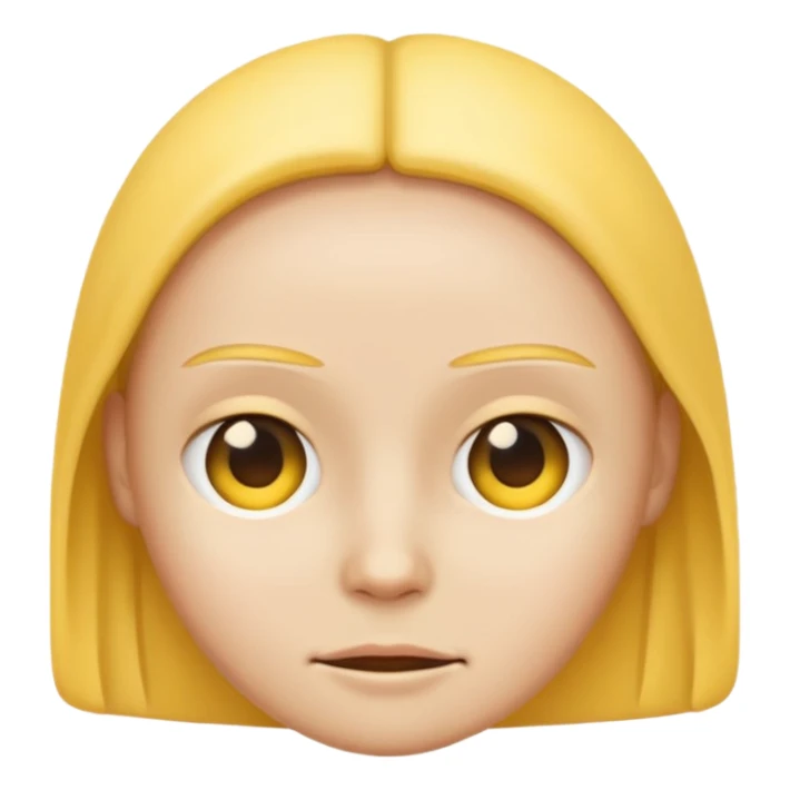 emoji with *NO* eyebrows staring into your soul  sticker