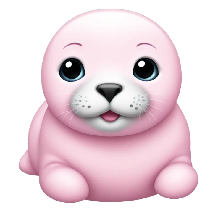 light pink baby seal sticker