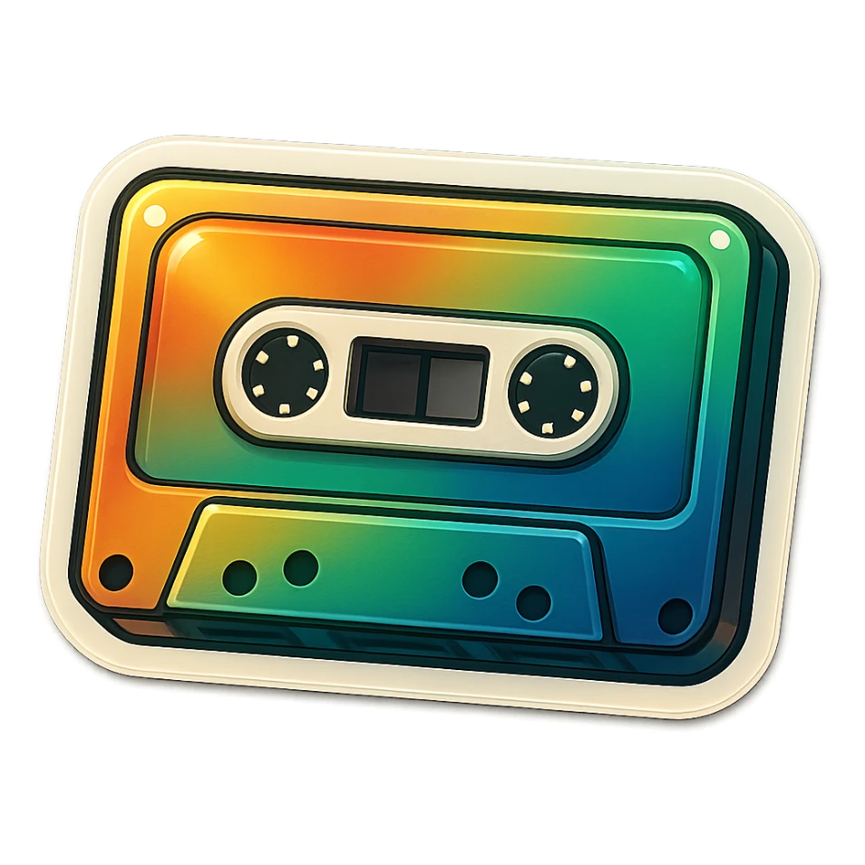 cassette tape sticker