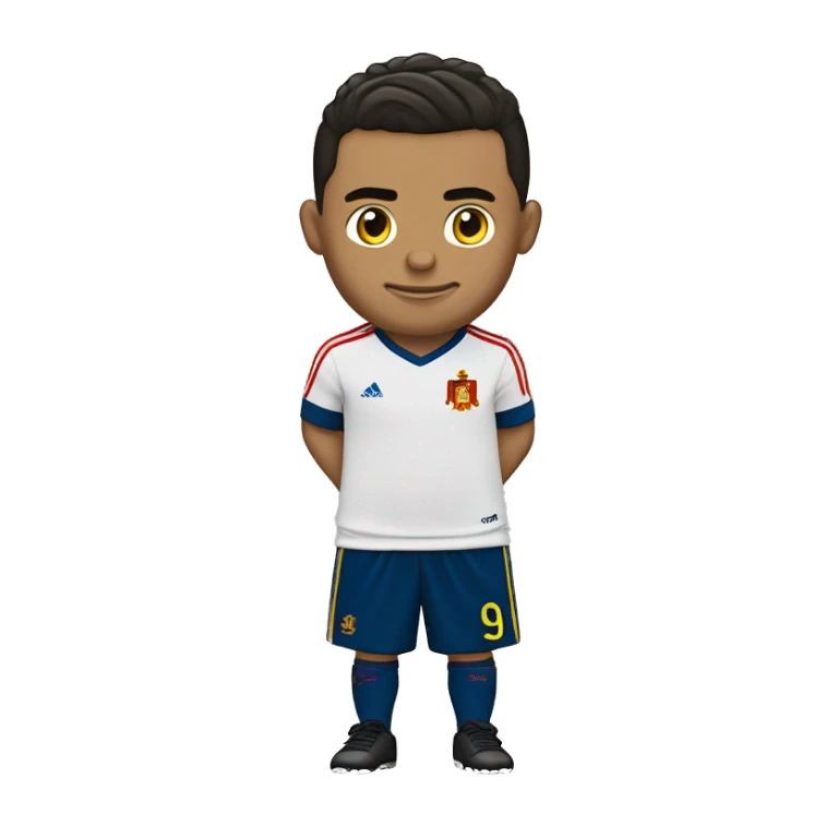 Ronaldo con la camiseta de españa sticker