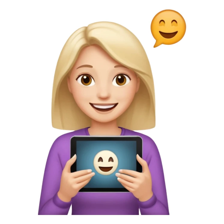 Woman watching movie on tablet sticker