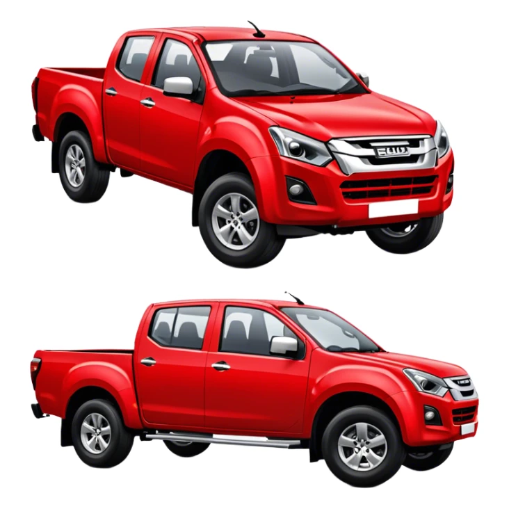 Isuzu D-MAX - Isuzu (Model Year: 2024) (Iconic colour: Red) sticker