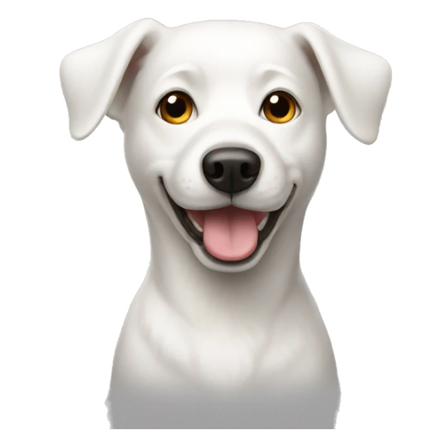 white dog  sticker