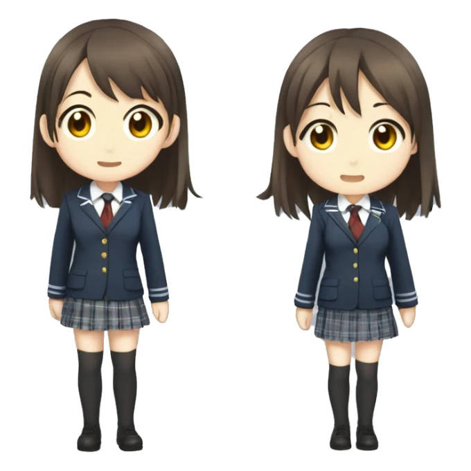 Yui hirasawa from k-on,  wear school uniform,  sticker