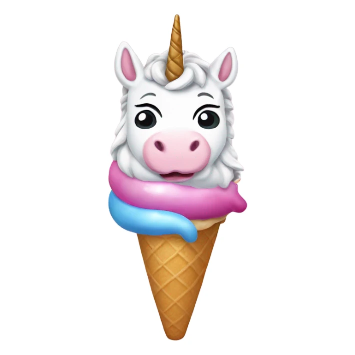 Unicorn lick a ice cream  sticker