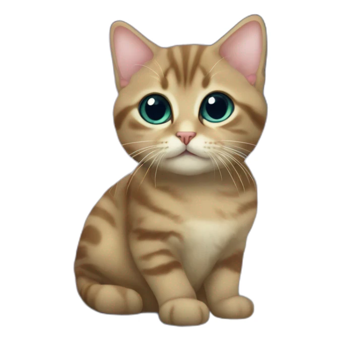 very small cat in real nebula in cosmic space sticker