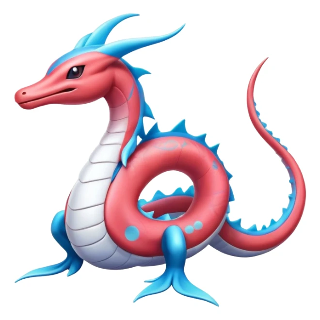 Milotic-Salamence-Fakémon-hybrid-creature (full body)  sticker