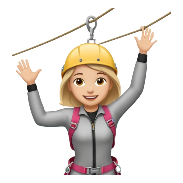 zip line emoji girl small emoji sticker