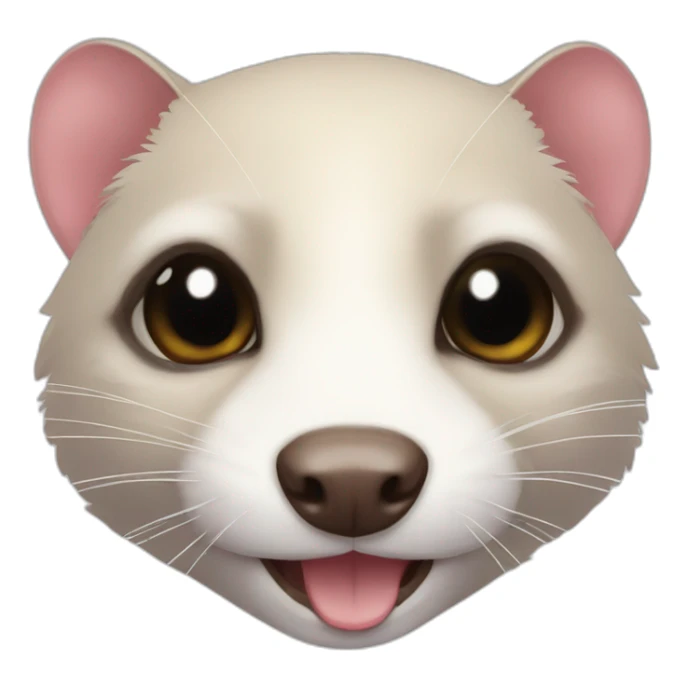 ferret with big star in eyes sticker