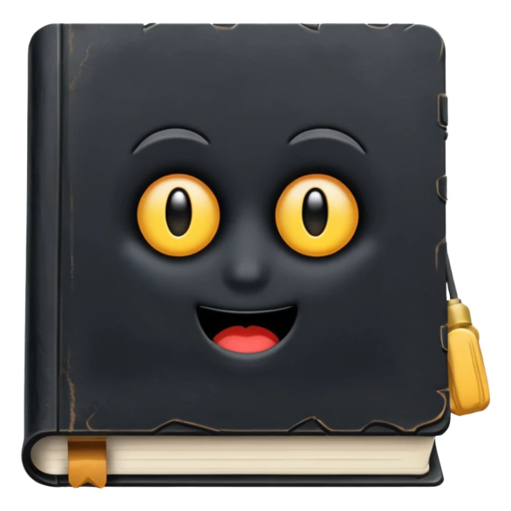 make me a black book with dust on it to show that it's old  sticker