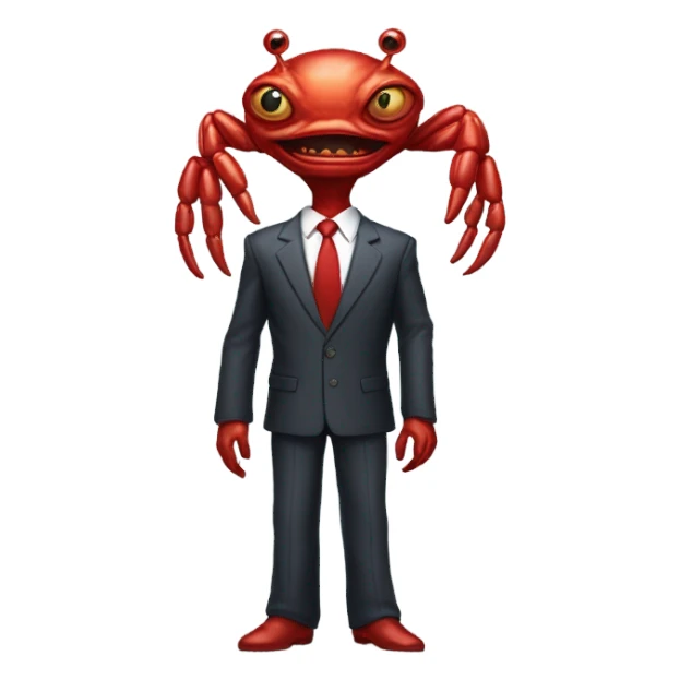 alien red human man crab president sticker