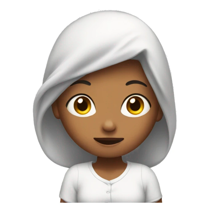 a girl waking up sticker